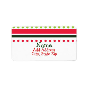 Christmas Dots Address Labels