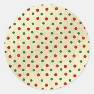 Christmas Dots pattern Classic Round Sticker