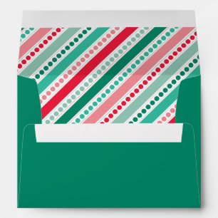 Christmas Dots & Stripes 5 x 7 Card Envelope