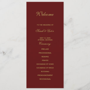 Christmas double side program card