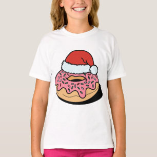 Christmas Doughnut Design – Cute Santa Hat Holiday T-Shirt