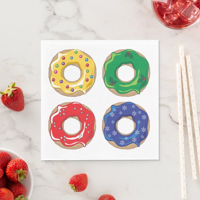Christmas Doughnuts Napkins (Creator Uploaded)