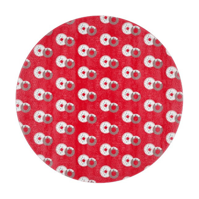 Christmas Doughnuts Sprinkles Bakery    Cutting Board (Front)