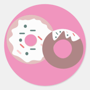 Christmas Doughnuts Sprinkles Bakery  Merry Christ Classic Round Sticker