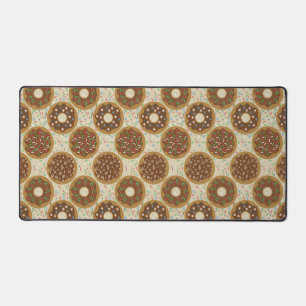 Christmas Doughnuts Theme Desk Mat