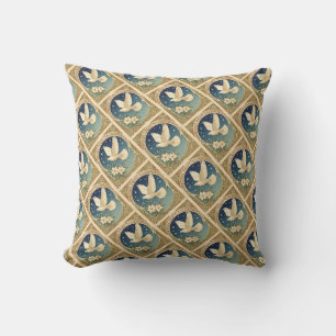 Christmas Dove With Vintage-style Decorative Panel Cushion