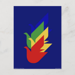 Christmas Doves Holiday Postcard