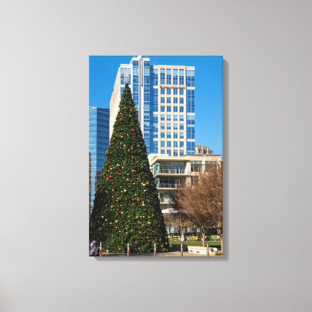 Christmas Downtown Dallas Canvas Print (Front)