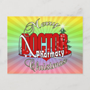 CHRISTMAS DR DOCTOR PHARMACY HOLIDAY POSTCARD