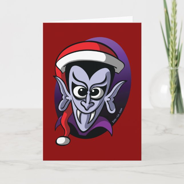 Christmas Dracula Holiday Card (Front)
