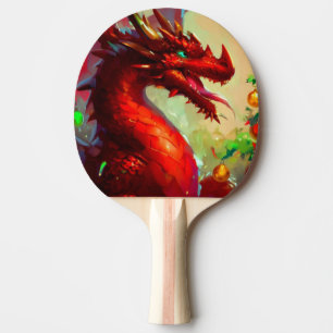 Christmas Dragon (1) Ping Pong Paddle