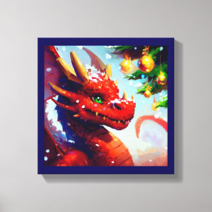 Christmas Dragon 2 Canvas Print