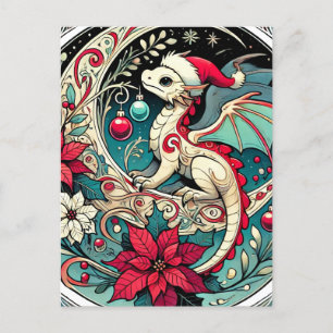 Christmas Dragon Holiday Postcard