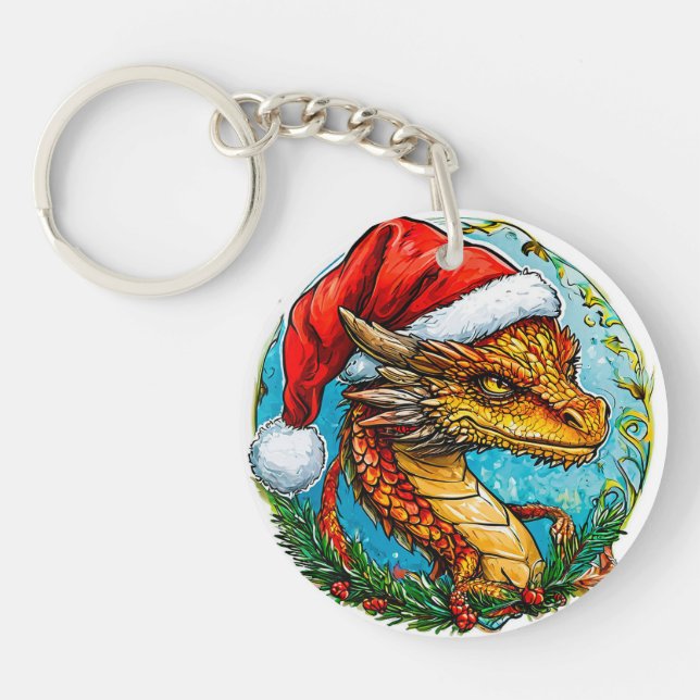 Christmas dragon key ring (Front)
