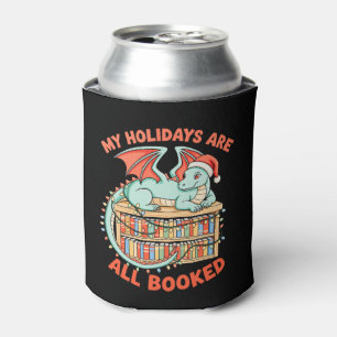 Christmas Dragon My Holidays Are All Booked Book Can Cooler