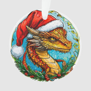Christmas dragon ornament