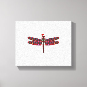 Christmas Dragonfly Canvas Print