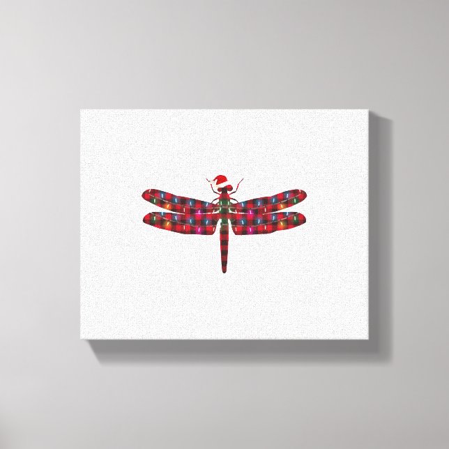 Christmas Dragonfly Canvas Print (Front)