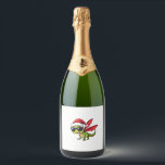 Christmas Dragonfly Santa Hat Funny Xmas Kids Sparkling Wine Label<br><div class="desc">Christmas Dragonfly Santa Hat Funny Xmas Kids</div>
