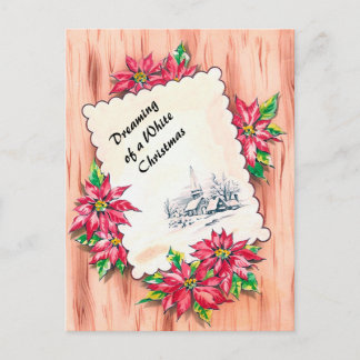 Christmas, Dreaming of a White Holiday Postcard