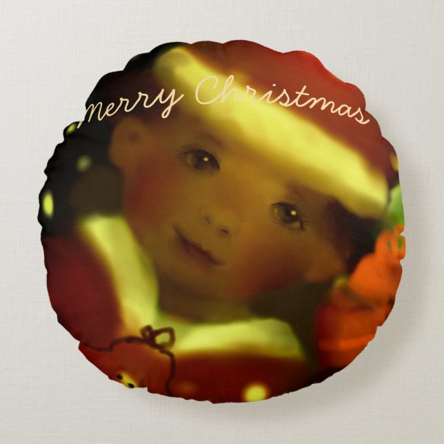 Christmas Dreams Round Cushion (Front)