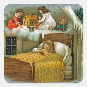 Christmas Dreams Square Sticker
