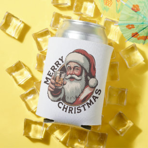 Christmas Drinking Bourbon Party Whiskey Lover  Can Cooler