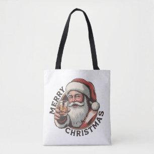 Christmas Drinking Bourbon Party Whiskey Lover Tote Bag