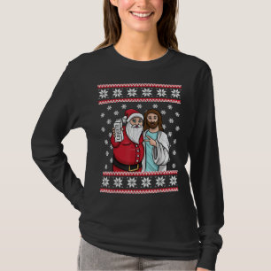 Christmas Drinking Party Santa Jesus Jingle Bro Co T-Shirt