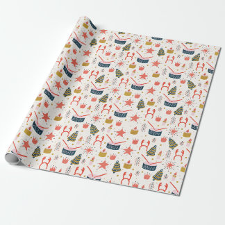 Christmas drums wrapping paper