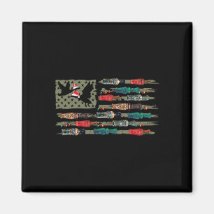 Christmas Duck Call Flag Christmas Mallard Duck Hu Magnet