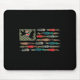 Christmas Duck Call Flag Christmas Mallard Duck Hu Mouse Pad