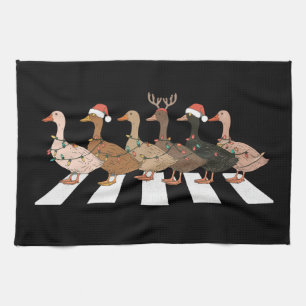 Christmas Ducks Funny Animals Xmas Farm Lover Gift Tea Towel