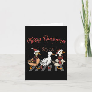 Christmas Ducks Merry Ducksmas Funny Animals Holid Card