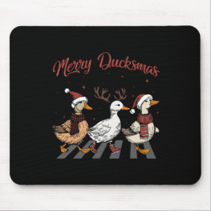 Christmas Ducks Merry Ducksmas Funny Animals Holid Mouse Pad