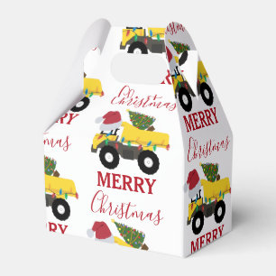Christmas Dump Truck Construction Trucks Favour Box