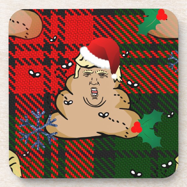 christmas dump trump coaster (Front)