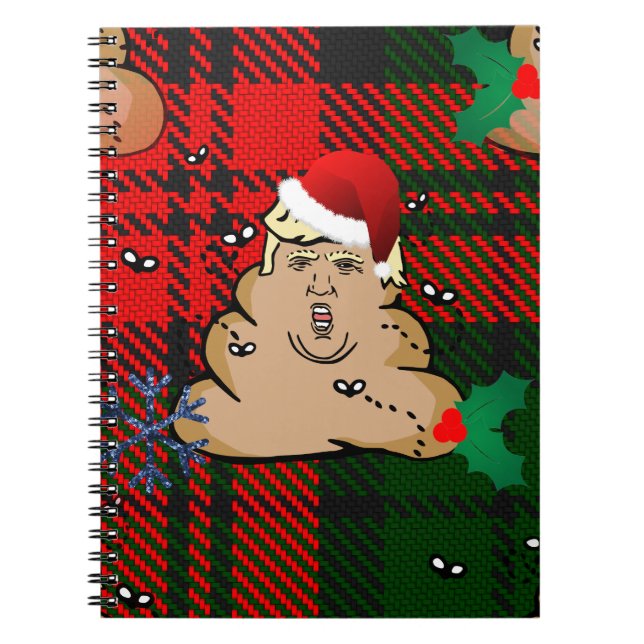 christmas dump trump spiral notebook (Front)