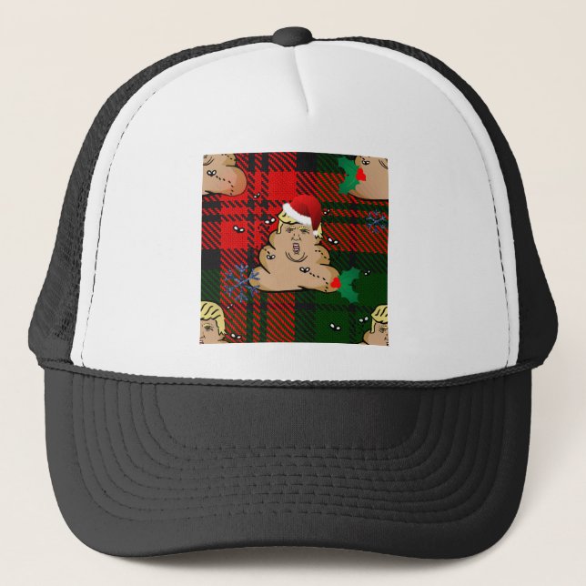 christmas dump trump trucker hat (Front)