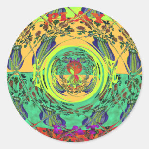 Christmas Eat Love Play Hakuna Matata Colour.png Classic Round Sticker