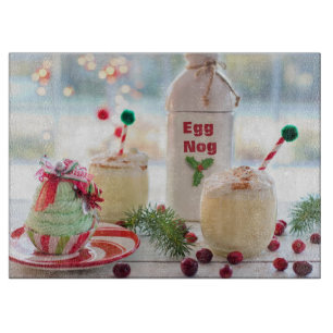CHRISTMAS EGGNOG CUTTING BOARD