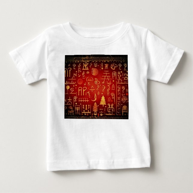 Christmas Egyptian Hieroglyphs 4 Baby T-Shirt (Front)