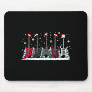 Christmas Electric Guitars Metalhead Guitarist Xma Mouse Pad