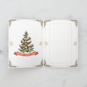 Christmas Elegance Card - Bullfinches on Holly. (Inside)