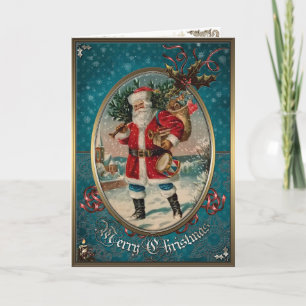 Christmas Elegance Card - Wonderful Santa Claus.