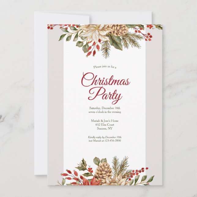 Christmas Elegance Invitation (Front)