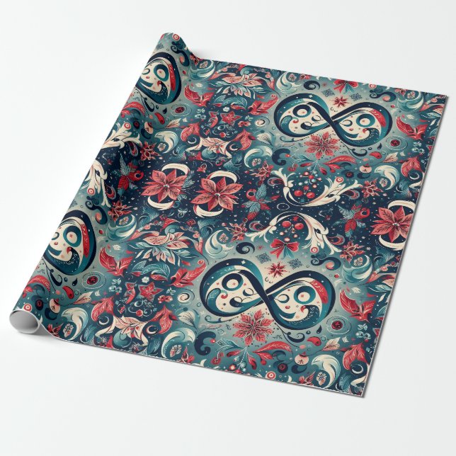 Christmas Elegance n27 Wrapping Paper (Unrolled)