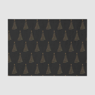Christmas Elegant Black and Gold Tree Tissue Paper