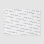 Christmas Elegant Black White Handwritten Custom T Tissue Paper<br><div class="desc">This design was created through digital art. It may be personalised by clicking the customise button and changing the colour, adding a name, initials or your favourite words. Contact me at colorflowcreations@gmail.com if you with to have this design on another product. Purchase my original abstract acrylic painting for sale at...</div>