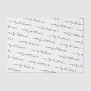 Christmas Elegant Black White Handwritten Custom T Tissue Paper